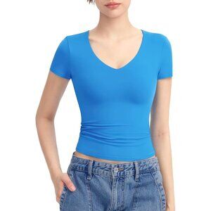 Women's Pool V Neck Short Sleeve T Shirts Slim Fit Sexy Collection
